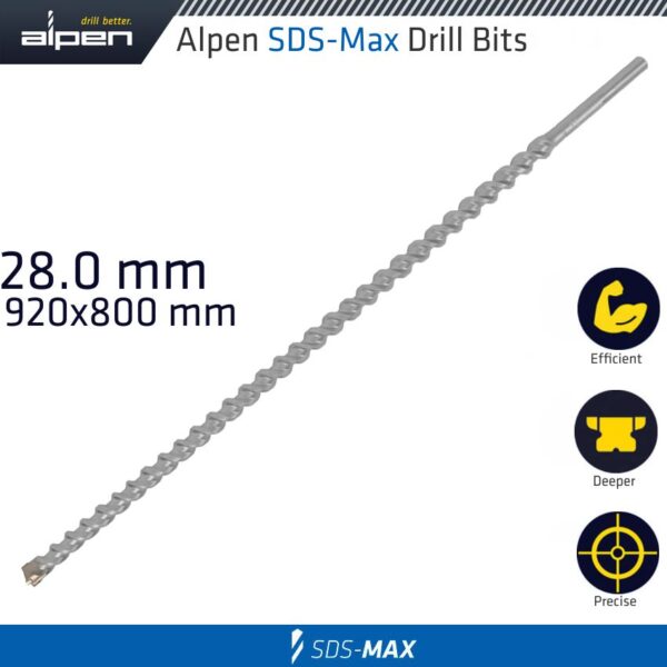 ALP894028.jpg SDS MAX DRILL BIT 920X800 28MM