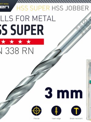 HSS SUPER DRILL BIT 3MM BULK