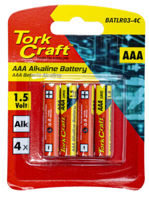 BATTERY AAA 1.5V 4 PACK CARDED ALKALINE