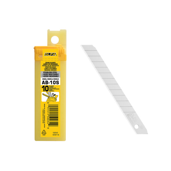 OLFA BLADES STAINLESS STEEL 10/PACK 9MM CARDED