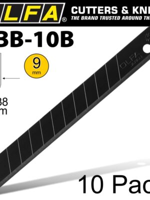 OLFA BLADES EXCEL BLACK 10/PK CARDED ULTRA SHARP 9MM