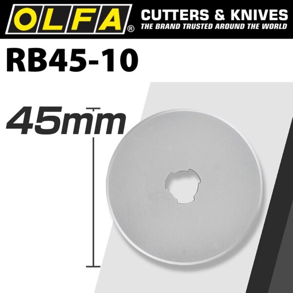 BLA20RB45-10.jpg OLFA BLADES ROTARY RB45-10 10/PACK 45MM