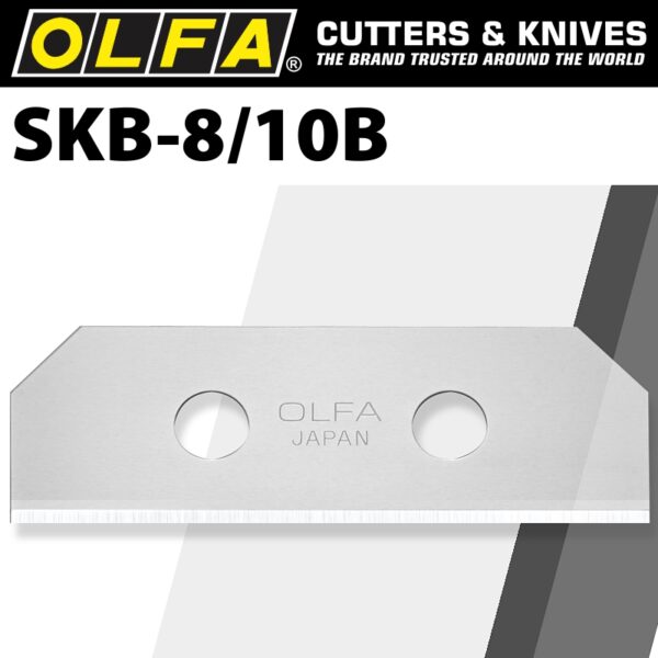 BLA20SKB810B.jpg OLFA BLADES (10) FOR SKB8 SAFETY KNIFE CARDED 18MM