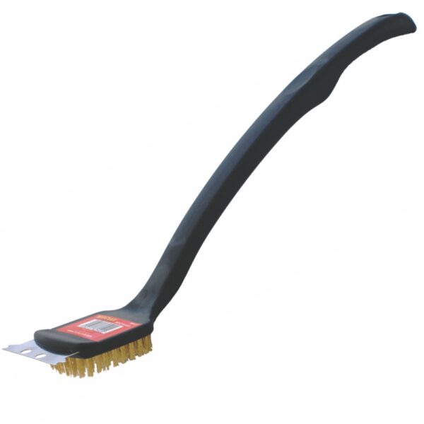 BR001.jpg BRAAI BBQ BRASS WIRE BRUSH 450MM HANDLE 18' TCW
