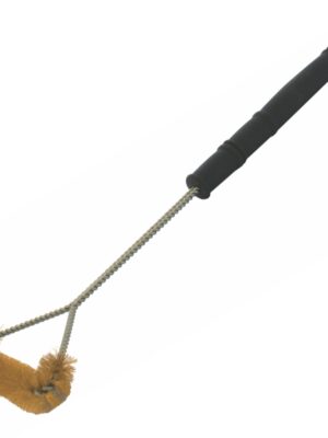 BRAAI BBQ THREE SIDE BRASS WIRE BRUSH 530MM HANDLE 21' TCW