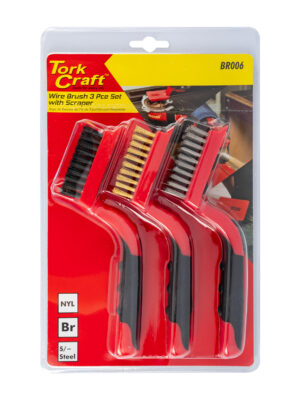 BR006.jpg SOFT GRIP WIDE BRUSH SET BRASS STAINLESS NYLON IN BLISTER TCW