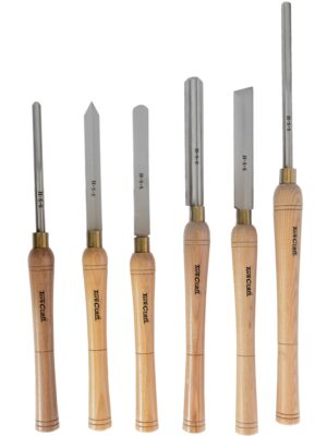 CHISEL SET WOOD TURNING HSS 6 PIECE WOODEN CASE