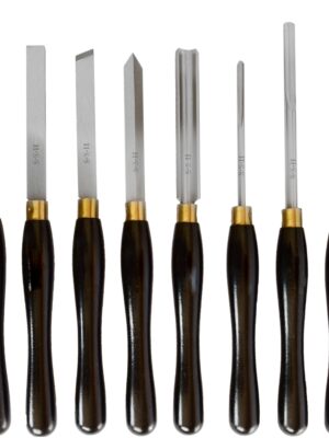 CHISEL SET WOOD TURNING HSS 8 PIECE WOODEN CASE