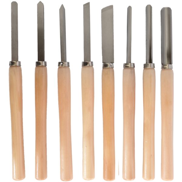 CH10004.jpg CHISEL SET WOOD TURNING 8 PIECE STD WOODEN CASE