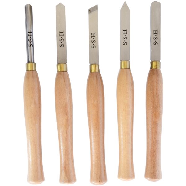 CH10005.jpg CHISEL SET WOOD TURNING 300MM HSS 5 PIECE WOOD CASE