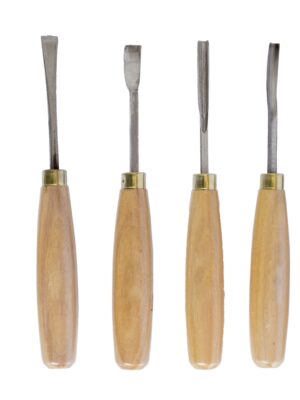 CHISEL SET WOOD CARVING 6 PIECE WOODEN BOX