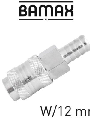 UNIVERSAL QUICK COUPLER W/12MM HOSE TAIL