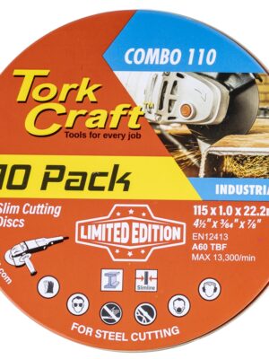 CUTTING DISC IND. METAL 115 x 1.0 x 22.2 MM 10PCE TIN CASE