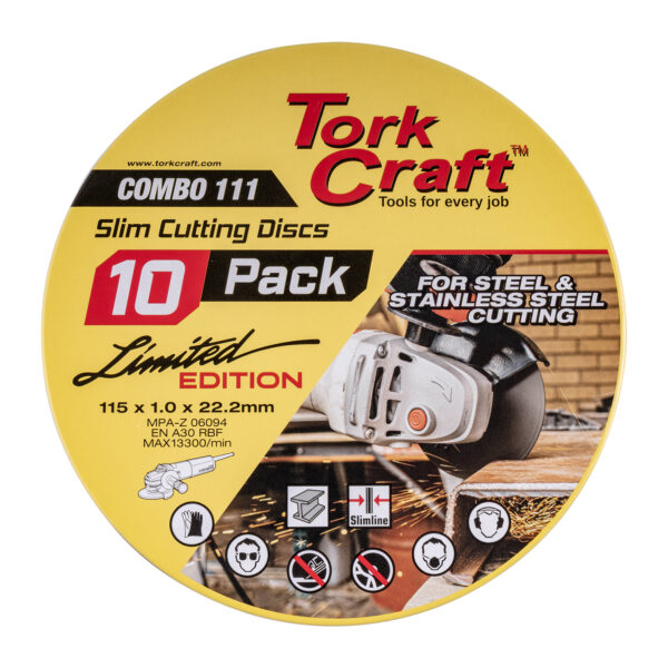 COMBO20111.jpg CUTTING DISC METAL 115 X 1.0X 22.23 10PC LTD EDITION TIN