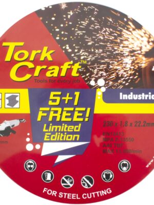 5+ 1 CUTTING DISC IND. METAL 230 X 1.8 X 22.2 MM TIN CASE