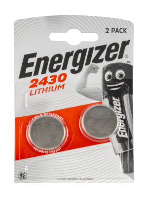 ENERGIZER 2430 LITHIUM 3V COINT BATERY 2 PACK (MOQ 12)
