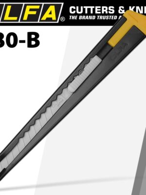 OLFA MODEL 180 BLACK STEEL SNAP OFF KNIFE CUTTER