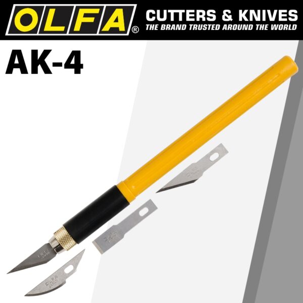 OLFA ART KNIFE PROFESSIONAL INCLUDES 4 ASSORTED BLADES