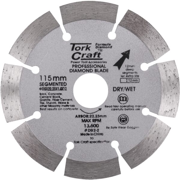 DB2-2.jpg DIAMOND BLADE SEGMENTED 115MM WITH 12MM SEGMENTS