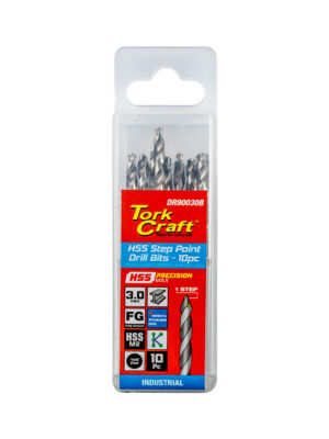 PRECISION-MAX STEP POINT 3.0MM HSS DRILL 10 PACK