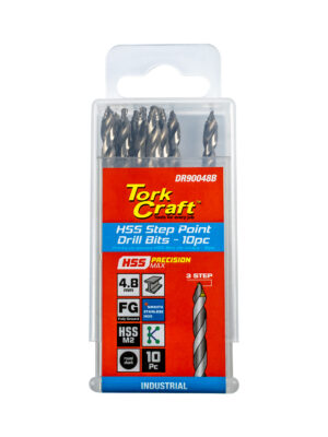 PRECISION-MAX STEP POINT 4.8MM HSS DRILL 10 PACK