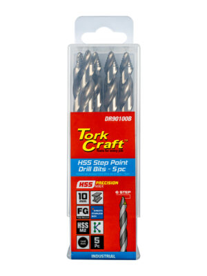 PRECISION-MAX STEP POINT 10.0MM HSS DRIL 5 PACK
