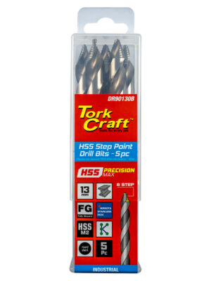 PRECISION-MAX STEP POINT 13.0MM HSS DRIL 5 PACK