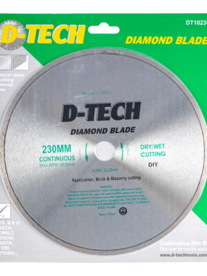 DIAMOND BLADE CONTINUOUS RIM 230X22,23MM CERAMIC/PORCELAIN