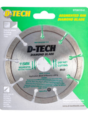 DT20115-2.jpg DIAMOND BLADE SEGMENTED MID. 115X22,23MM SCREED/CEM.BRICK/MASONRY