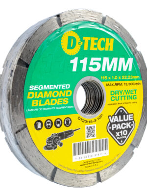 DT20115-3-10P.jpg DIAMOND BLADE SEGMENTED 115 X 22.23 BRICK & MASONRY 10PACK