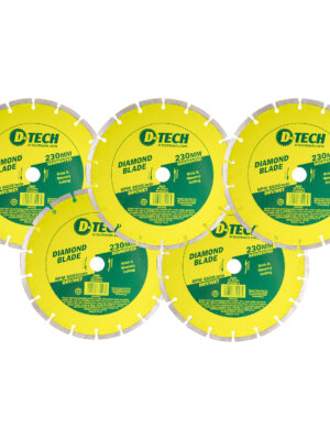 DIAMOND BLADE SEGMENTED STD. 230 X 22.23MM BULK 5PC