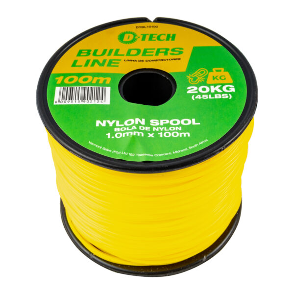 DTBL10100.jpg BUILDERS LINE 1.0MM X 100M NYLON SPOOL