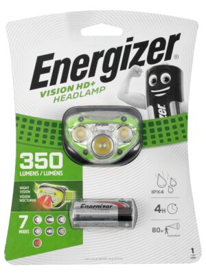 HEADLIGHT 350LUMENS VISION HD PLUS GREEN ENERGIZER