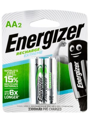 RECHARGE BATTERY 2300mAh EXT AA-2PACK (MOQ6) ENERGIZER