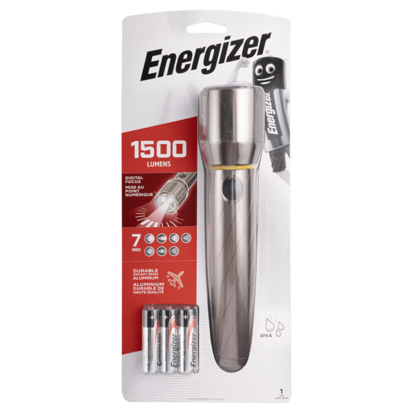 E300690600.jpg METAL VISION 1500LUMENS FLASHLIGHT 6AA BAT ENERGIZER TORCH
