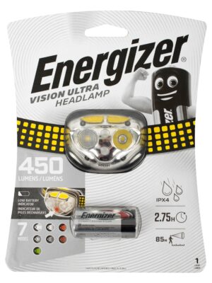 HEADLIGHT 450LUMENS VISION ULTRA GRAY ENERGIZER