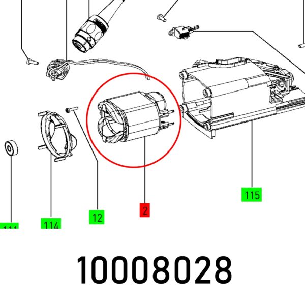 FIELD ASSEMBLY DF 700 EQ 230V ET-BG