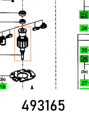 FES493165.jpg ARMATURE COMPL. ES 125 230V