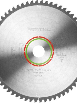SAW BLADE 260X2,5X30 WZ-FA64