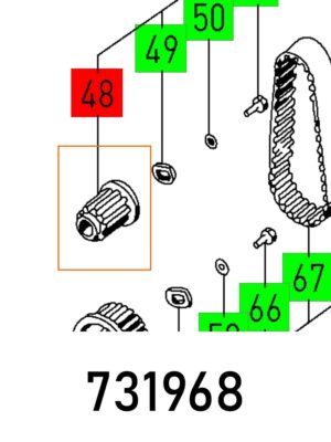 TOOTHED BELT PU 14 TEETH