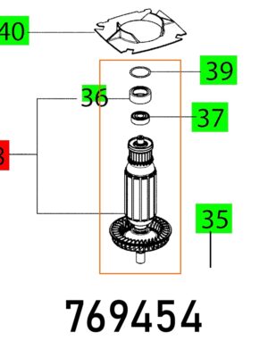 ARMATURE SET RG 150 E-PLUS ET BG