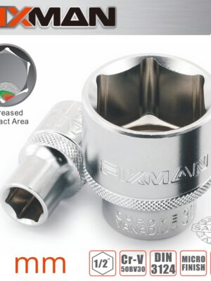 FIX20H0304M.jpg FIXMAN 1/2' DRIVE HEX SOCKET 11MM X 21.8MM