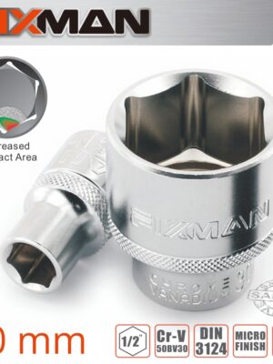 FIXMAN 1/2' DRIVE HEX SOCKET 20MM X 27.8MM
