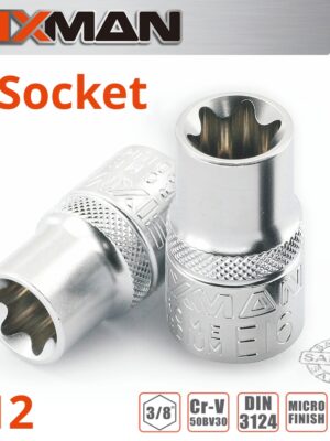 FIXMAN 3/8' DRIVE E-SOCKET 6 POINT E12