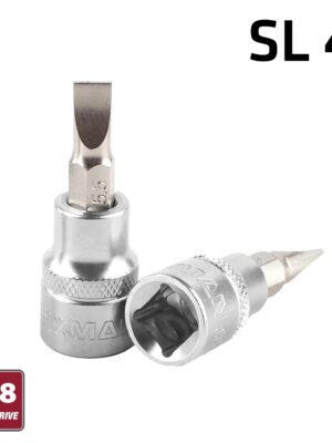 FIXMAN 3/8' DR.BIT SOCKET SL4 SLOTTED SCREWDRIVER BIT