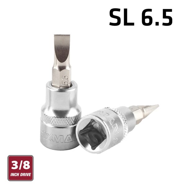 FIX20J0928.jpg FIXMAN 3/8' DR.BIT SOCKET SL6.5 SLOTTED SCREWDRIVER BIT