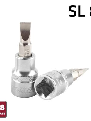 FIXMAN 3/8' DR.BIT SOCKET SL8 SLOTTED SCREWDRIVER BIT