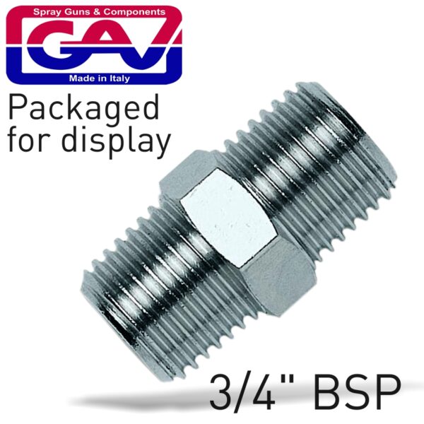 TAPER NIPPLE 3/4 X 3/4 MM PACKAGED
