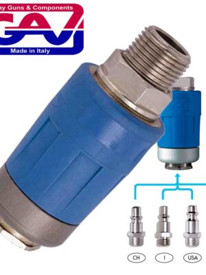 SAFETY QUICK COUPLER 3/8 M PACKAGED TWO STAGE RELEASE