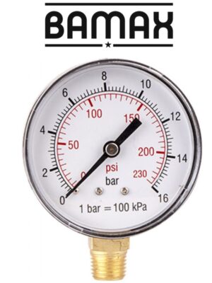 PRESSURE GAUGE 0-16BAR 1/4LOWER63MM